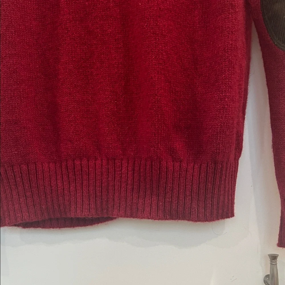 LL BEAN - Men's Burgundy 1/4 Zip Sweater